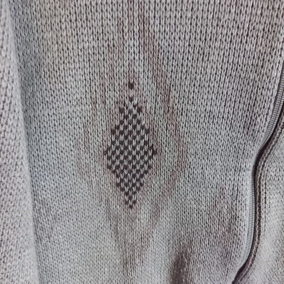 Size 46-48 PittoPit 25¾ Vintage Di Marco Zip Up Patterned Cardigan - Picture 4 of 6